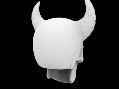 Demon Skull with Glowing Eyes 3D Printable Model 3D print model
