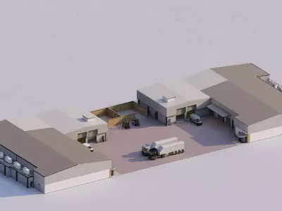 Warehouse-Warehouse Building 3D model 25