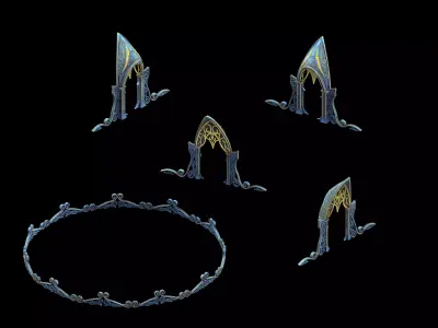 Moon City - Gate 01 3D model
