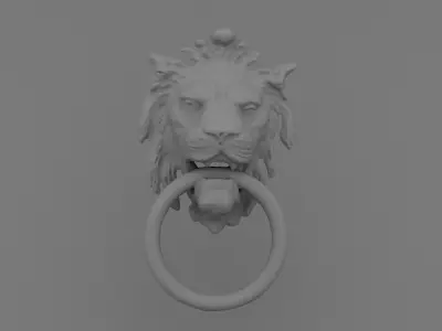 Lion door Knocker  3D model