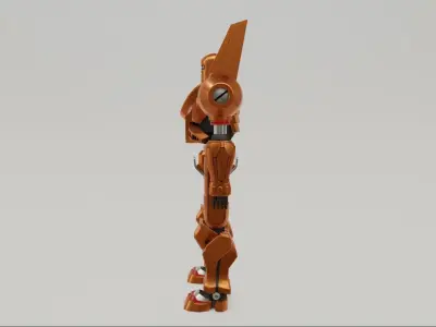 Mecha Giant Robot Anime - Robo Gigante Low-poly 3D model