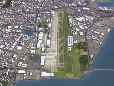 Xiamen - Airport - XMN Low-poly 3D model