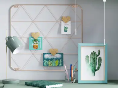 Green Kidroom Toys Interior  3D model