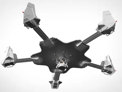 sci-fi antenna 3D model