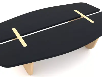 Wooden Coffee Table - 3ds Max 3D model