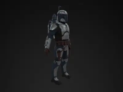 Jango Fett Low-poly 3D model
