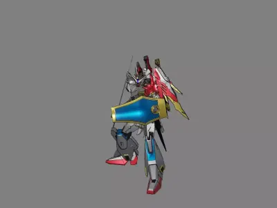 Attacker Gundam B 22 3D model