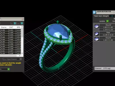 Engagement ring Ilara 3ct 3D print model