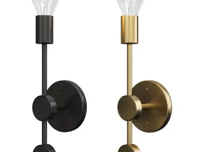 Simone Single Sconce Low-poly 3D model