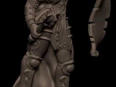 Caesila battle sister of strelig donjon miniature 3D print model