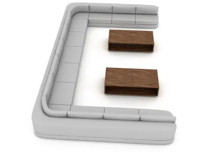 3D sofa 3d model 08 Low-poly 3D model