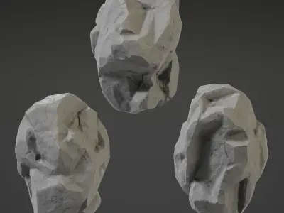 Stone Big - 2nd Low-poly 3D model
