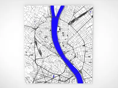 Cityscape Budapest Hungary Streets and roads 3D model