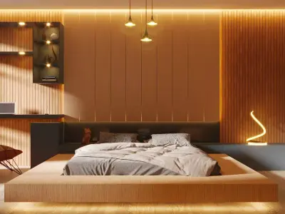 Modern Bedroom Design 3D model