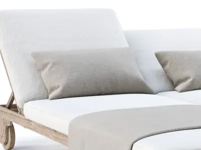 Eva double chaise lounge EV22 by Bpoint Design  3D model