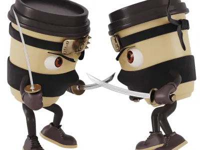 Cappuccino Assassino Low-poly 3D model