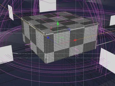 Science and Technology Chip Synthetic Circuit Board 3D model