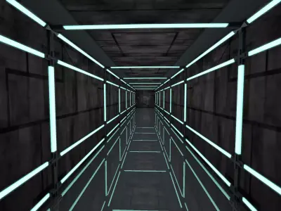 Sci Fi Tunnel 3D model 52