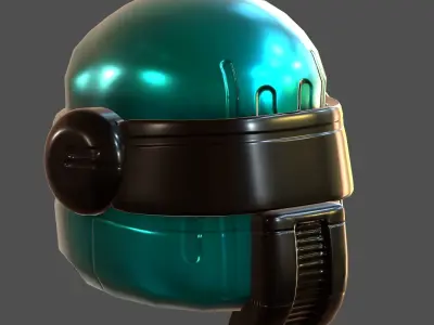 Gas mask helmet 3d model scifi Low-poly  Low-poly 3D model 278