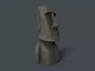 Easter Island Moai 01 Game Ready Low-poly 3D model
