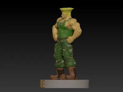 GUILE from street fighter 3D print model