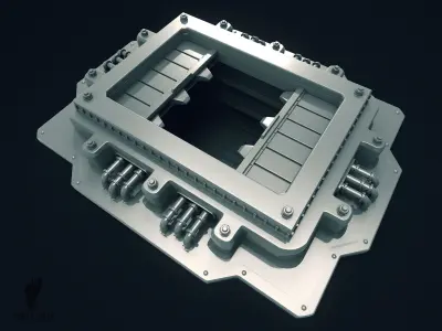 3D SciFi Garbage Chute 3D model