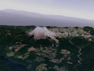 Mount Saint Helens topographical model 3D model