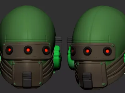 helmet high poly sculpt 3d printable ver 7 3D model 3D model 160