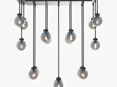 Pearl Linear Chandelier 36in 3D model