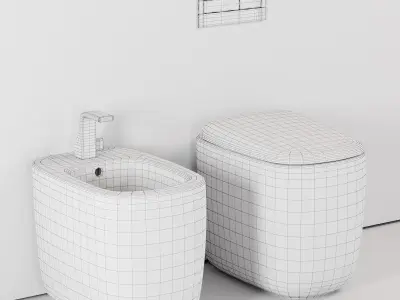 Ceramica Flaminia Mono WC Low-poly 3D model