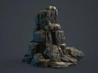Rock Boulder 7 Low-poly 3D model