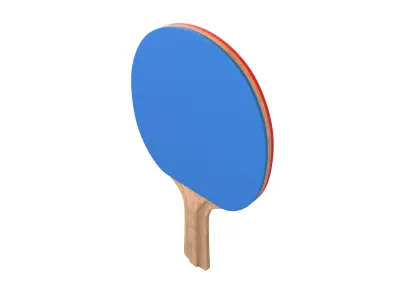 Ping Pong Paddle v1 002 Low-poly 3D model