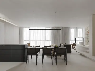 apartment interior scenes     3D model 13