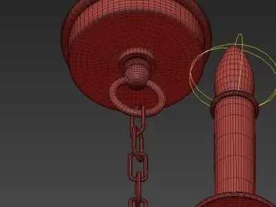 Cienfuegos chandelier with four candle holders 3D model