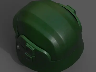 Helmet scifi fantasy pilot cyborg robot armor develop  Low-poly 3D model