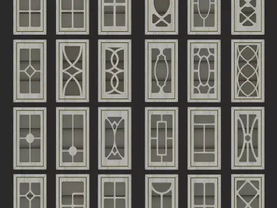 Cabinet doors set 3D model purchase