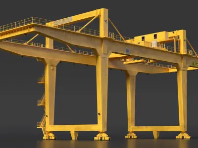  Rail Mounted Gantry Crane Rigged for Maya 