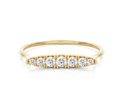 Light Minimalist Diamond Ring 3D print model