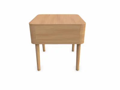  Simple Wooden End Table Low-poly PBR 