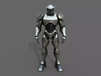 Cyborg Fighter Pack 2 Low-poly 3D model