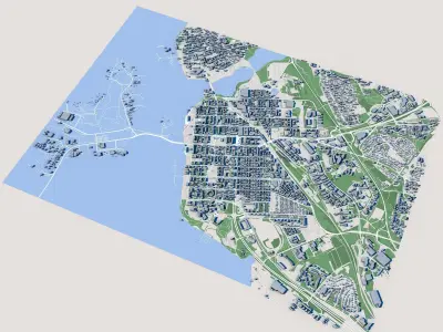 Vaasa City Finland 3D model