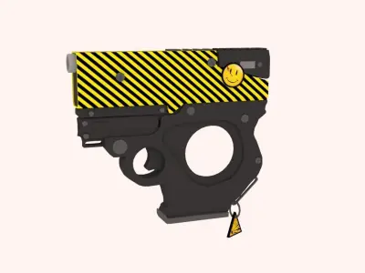 Sci Fi Psitol -Rigged- Ready for Video Games Low-poly 3D model