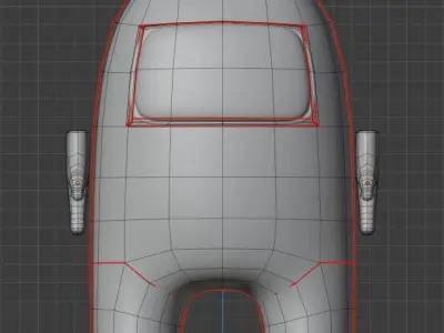 fully rigged RED Among us Character 3D model