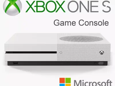Microsoft Xbox One S Game Console Low-poly 3D model