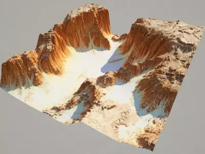 Detailed Canyon Model 3D model
