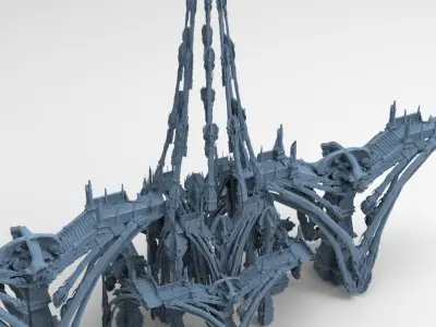 Art deco Fantasy Grand Archway domes  3D model