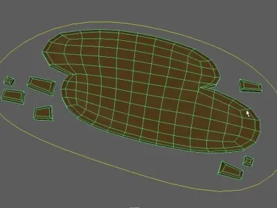 Cartoon mud Puddle 3D model