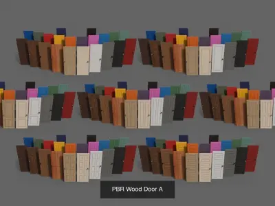 PBR Doors 3D Model Pack