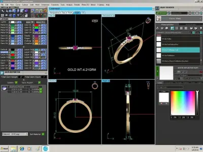 Diamond Ring For Women 3d Print Model 3D print model 35