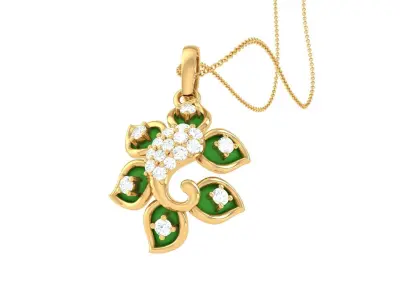 Spiritual Ganesha Pendant  3D print model